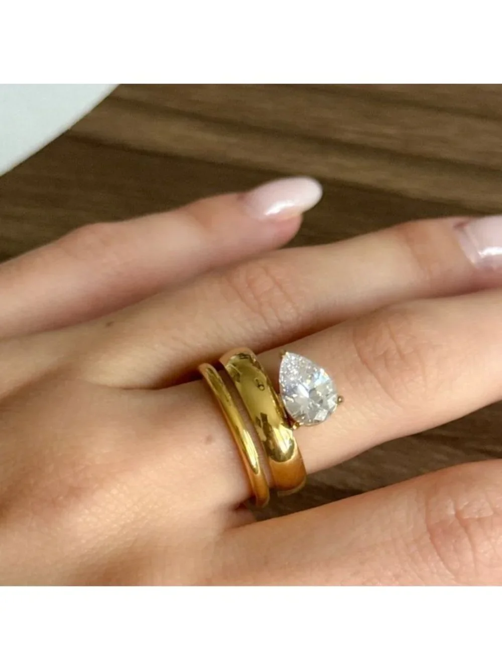 Gold and Silver Ring Set Q630